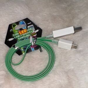 LED USB Cable for Samsung - Mint Green